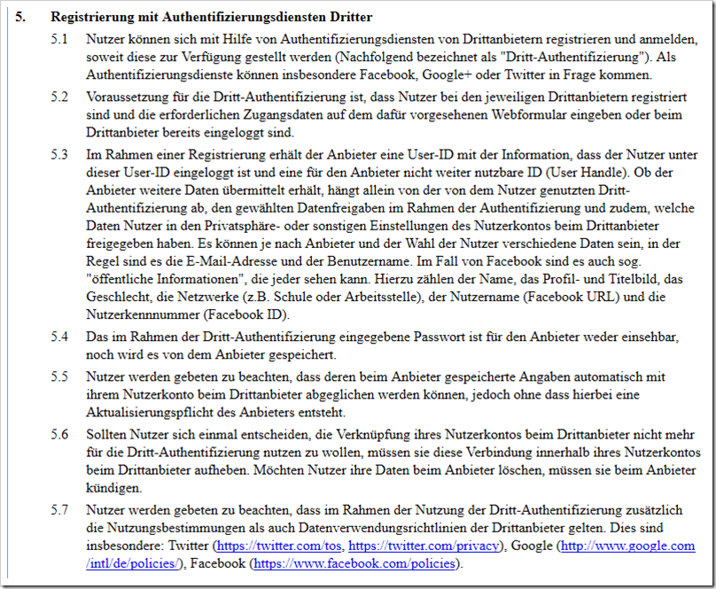 Screenshot Datenschutzerkl&auml;rung Facebook